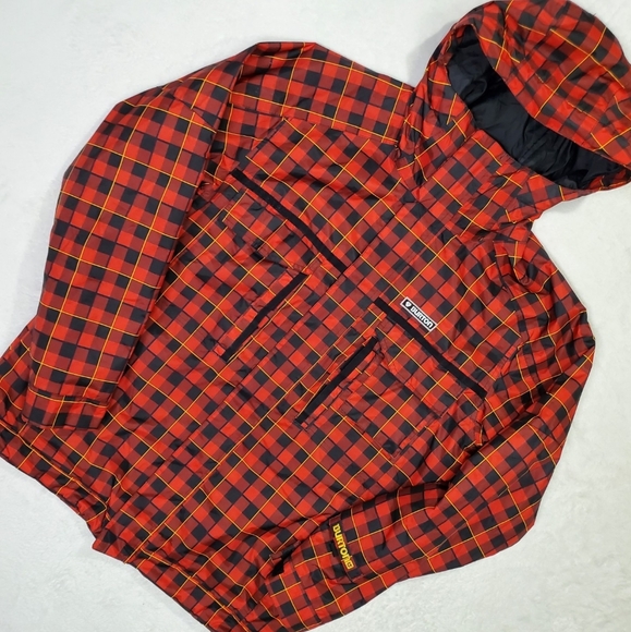 Burton White Collection Bit O Heaven Snowboard Jacket Men's L EUC Plaid - Picture 4 of 12